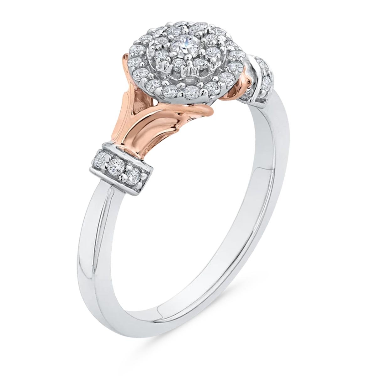 18K White Gold Sapphire Pavé Twist Pendant