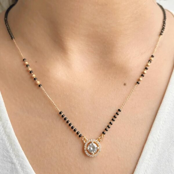Stylish Office Wear AD Stone Mangalsutra
