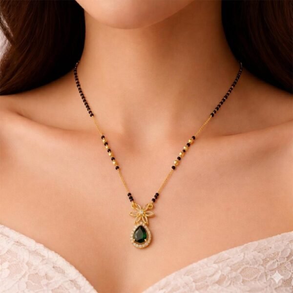 Elegant Green AD Stone Mangalsutra for Women