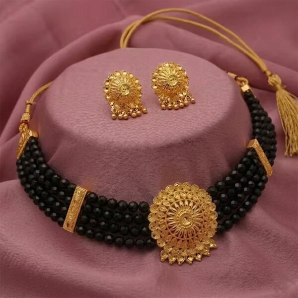 Elegant AD Stone Choker Necklace Set