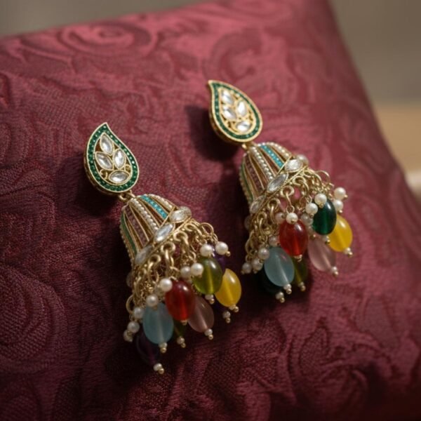 Trendy Kashmiri Long Earrings Design