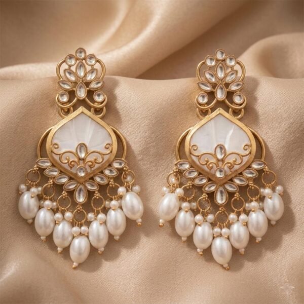 Classic Kashmiri Pearl Drop Earrings