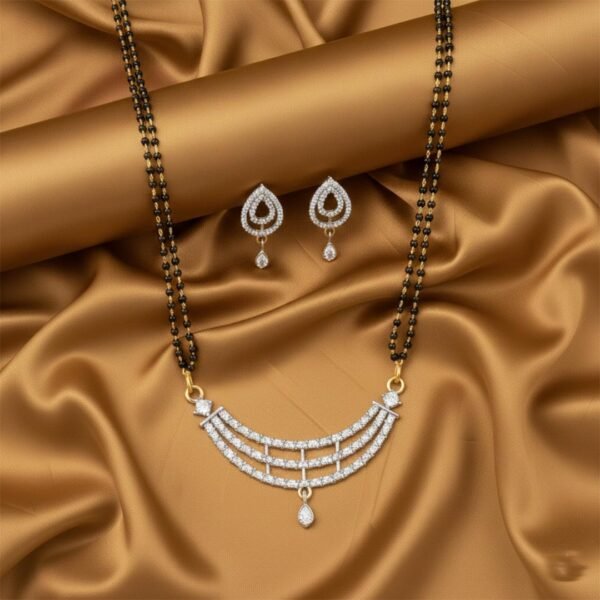 Premium Daily Wear Mangalsutra Earrings Set