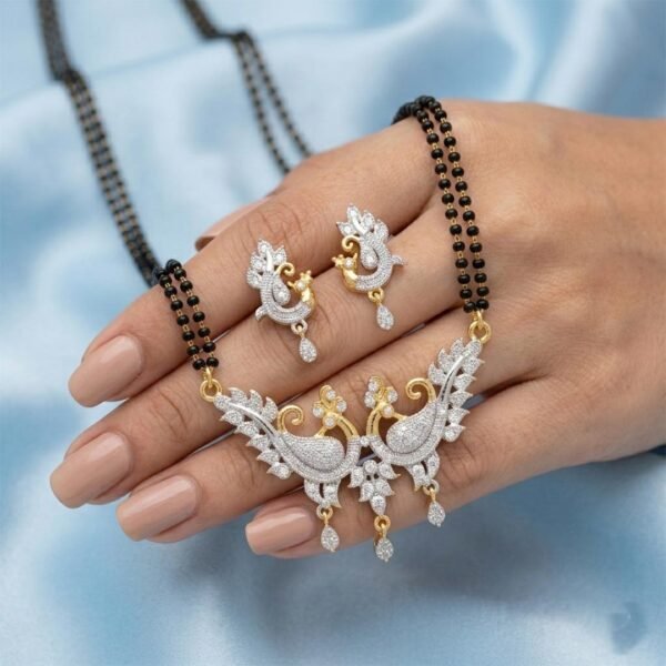 Elegant Floral Design Mangalsutra Jewellery Set