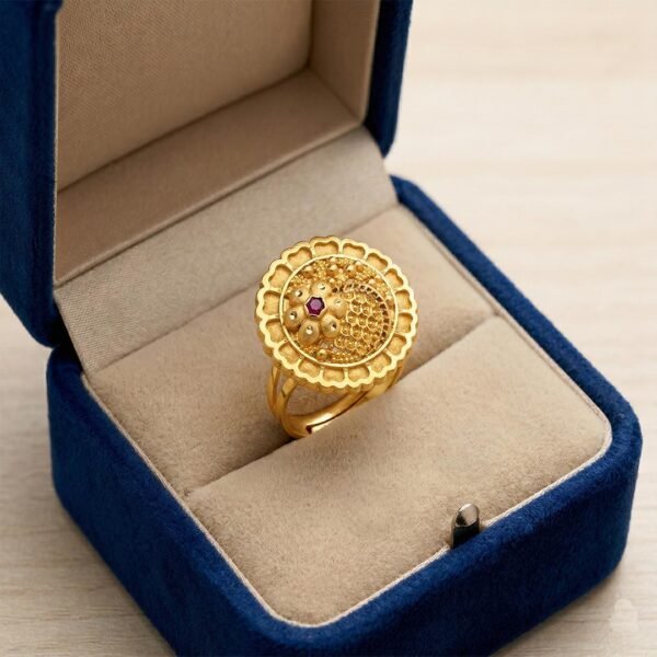 Gold Plated Floral Ring for Women