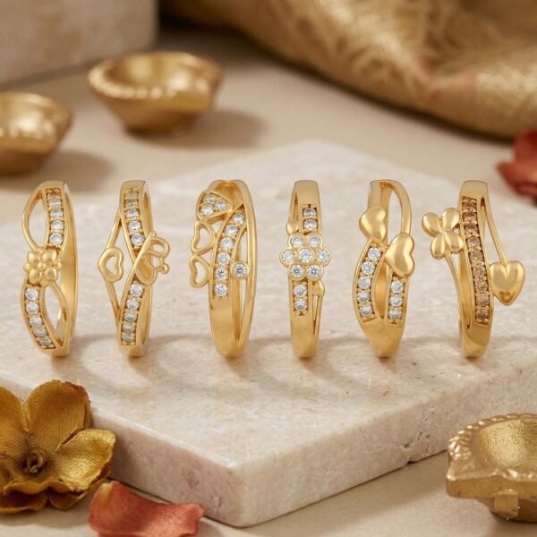 Trendy Micro Gold Plated Finger Ring