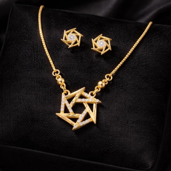 Stylish Gold Plated Chain Jewellery Set
