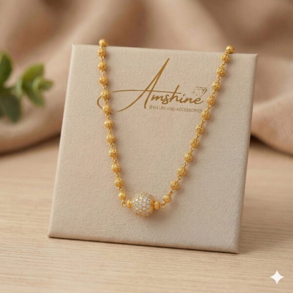 Beautiful Golden Bead Mala Chain