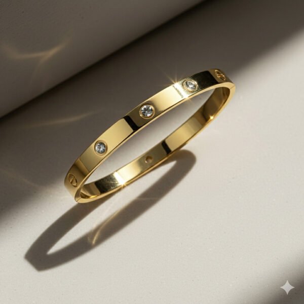Luxury Gold Plated Crystal Studded Kada