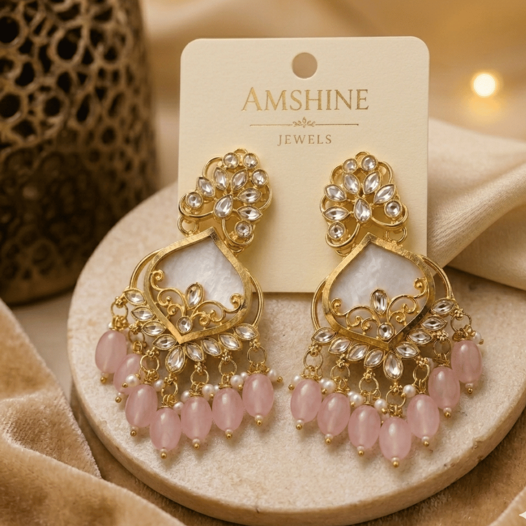 Handcrafted Kashmiri Earrings with Ghungroo Design - Image 2