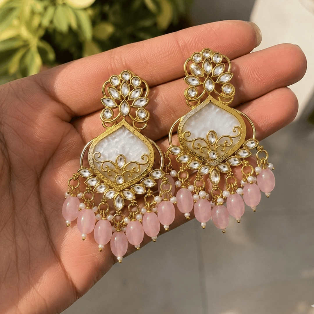 Handcrafted Kashmiri Earrings with Ghungroo Design - Image 3