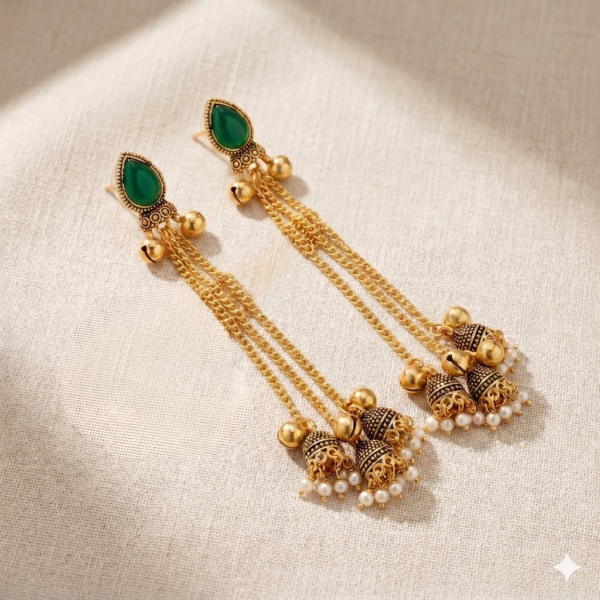 Premium Kashmiri Chandbali Earrings for Women